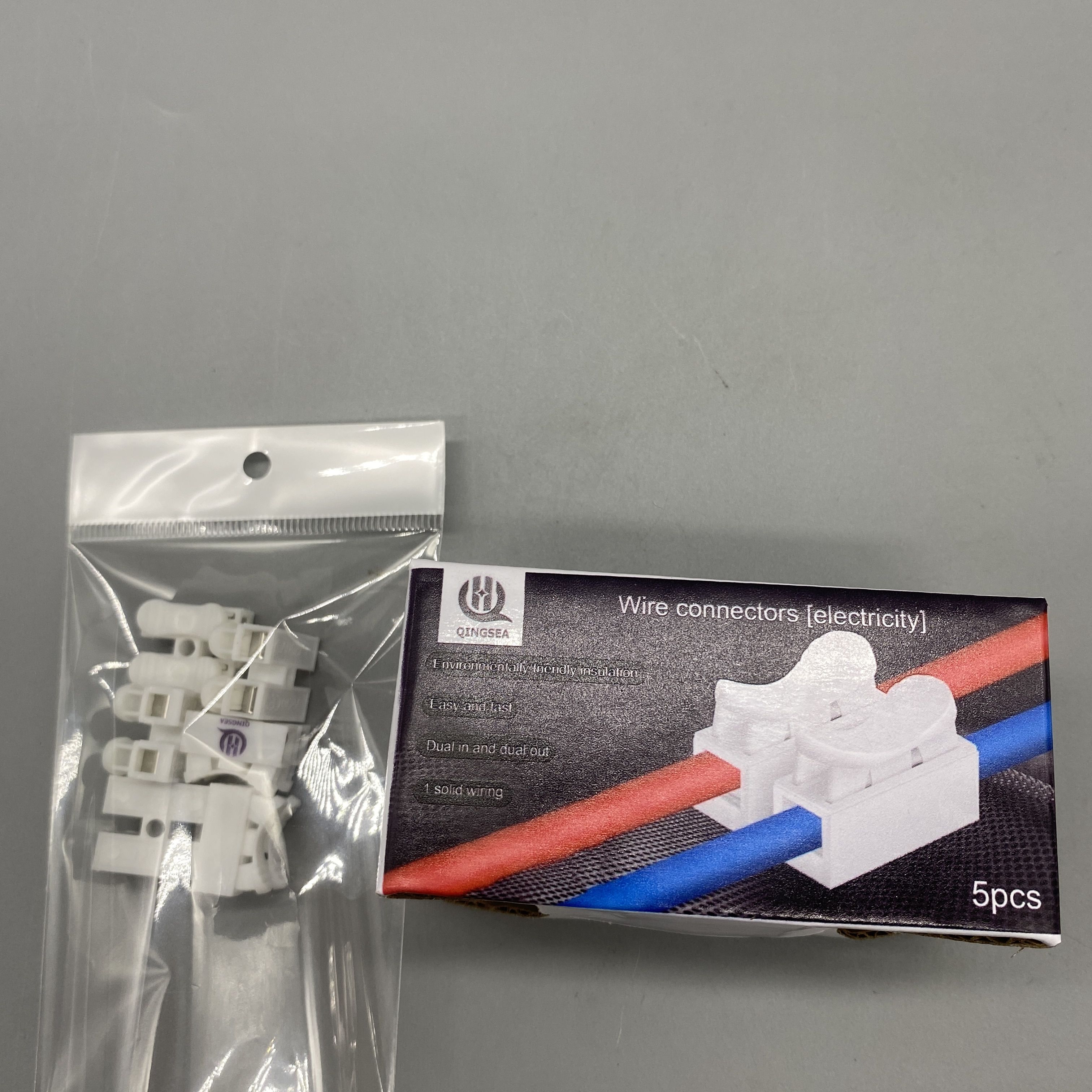 QINGSEA Q Wire Connectors [Electricity] - 10A, 250V, PA66 Flame-Retardant Shell, Electrolytic Copper Rod - Suitable for 0.5-1.5mm² Hard Wire, 0.5-2.5mm² Soft Wire